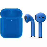 Наушники Apple AirPods 2, синие матовые (полная покраска)