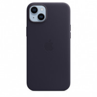 Кожаный чехол Leather Case для iPhone 15 Plus, "чёрный"