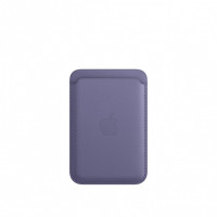 Кожаный кошелёк для iPhone 14 Pro Max с MagSafe - "глициния"