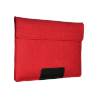 Чехол-конверт Alexander для MacBook Pro 16", войлок с кожаными вставками, красный