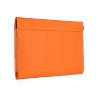 Чехол-конверт Alexander для MacBook Pro 16", кожа, кроко, оранжевый